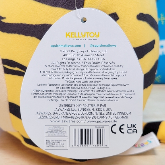 Squishmallow Tina the Tiger 7" UltraSoft Stuffed Animal Toy Plush NWT - Picture 6 of 6